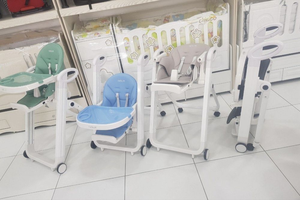 Детский стульчик для кормления IVOLIA B2 складной регулируемый