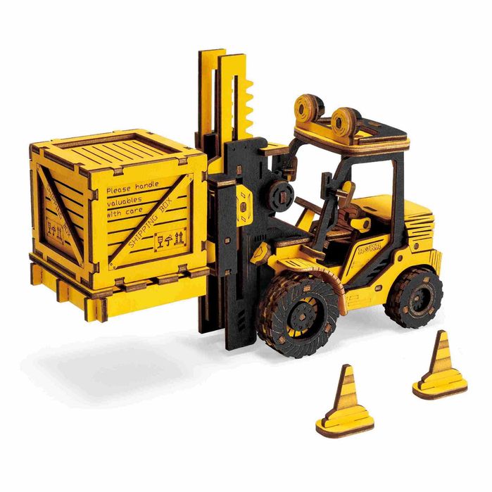 Puzzle 3D Stivuitor, 139 piese, Rokr, lemn, 8+