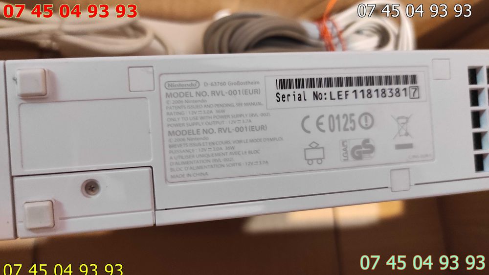 joc consola WII RVL 001 maneta si nunchag  cablu AV, senzor alimentat