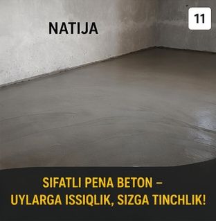 Пена бетон махсулотидан ЛОМБОЗ ва стяжка хизмати ишончли хизмат