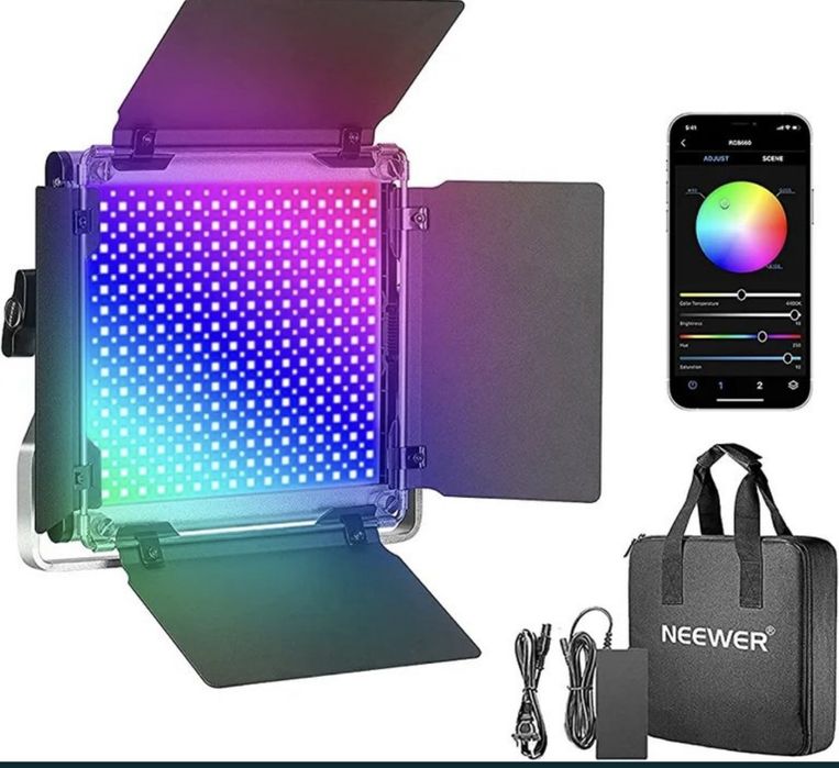 NEEWER LED 660 PRO RGB panel + shtativ