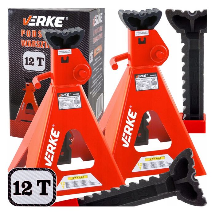 Set 2 capre sustinere 12 tone, 495 - 770 mm, Verke