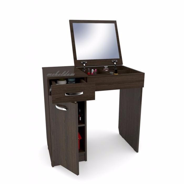 Тоалетка 90см. с чекмедже,огледало и плавна врата(код-1395)