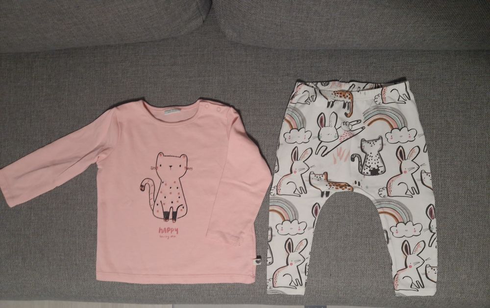 Set bluză și pantaloni Next, fetiță,  mărimea 9-12. Stare foarte bună