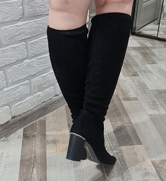 Сапоги-чулки черные"TAMARIS"