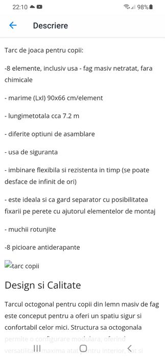 Țarc din lemn pentru copii