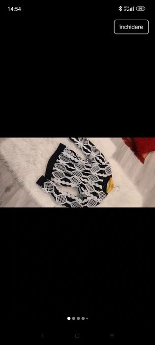 Bluzita  Reserved, broderie superbă, alb negru, S/M