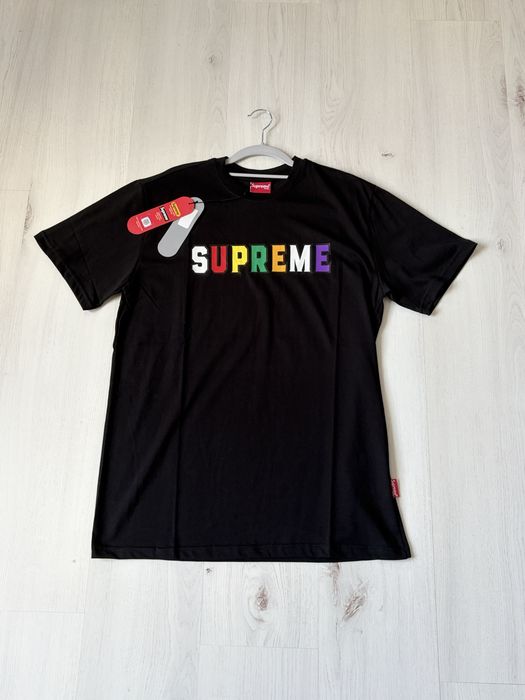 Supreme Spain Rainbow Logo тениска черна размер M – нова