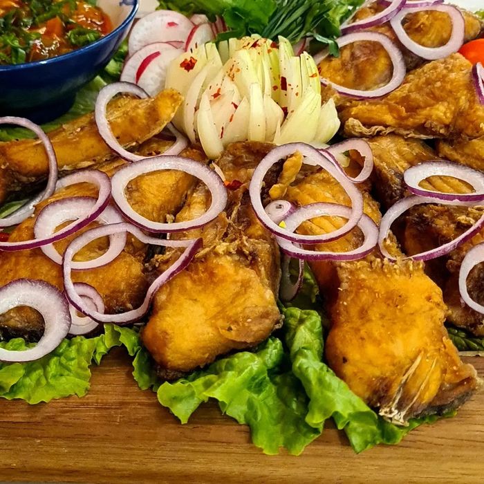 Сазан. Жареная рыба. Есть доставка