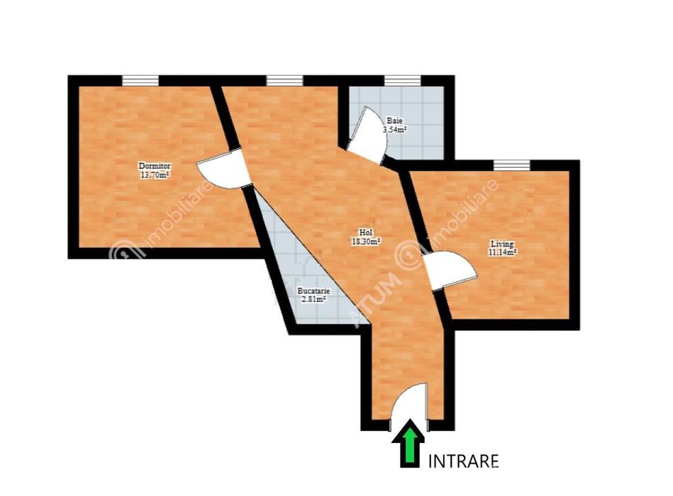 Apartament cu 2 camere decomandate zona ultracentrala din Sibiu