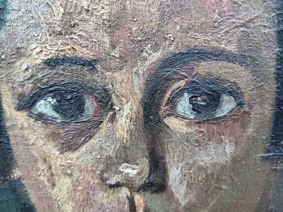 Tablou vechi - portret fetita - semnat St. Dimitrescu