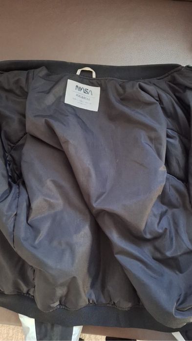 Geaca Nasa  USA culoare gri-alb-negru