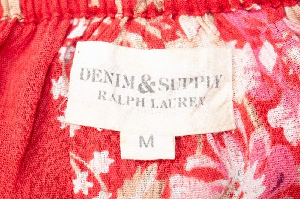 RALPH LAUREN Denim & Supply дамска бохемска блуза на цветя червена М