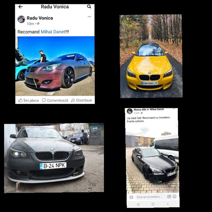 Lip prelungire buza față din fibra de sticla bmw e60 e61