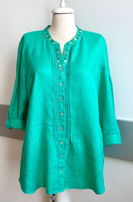 Разкошна ленена риза/туника MassimoDutti & зелена ленена туника