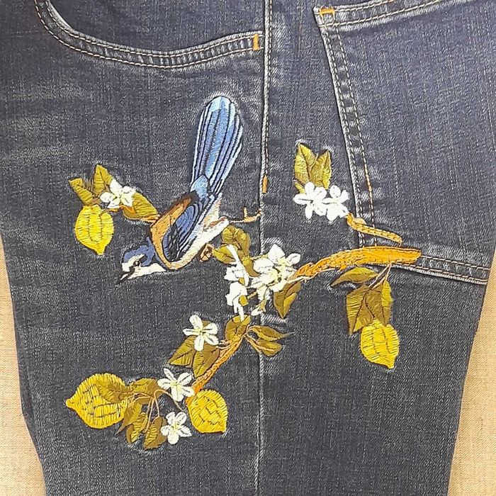 Dolce & Gabbana Birds and Flowers Jeans / W28 / Брендовые Джинсы
