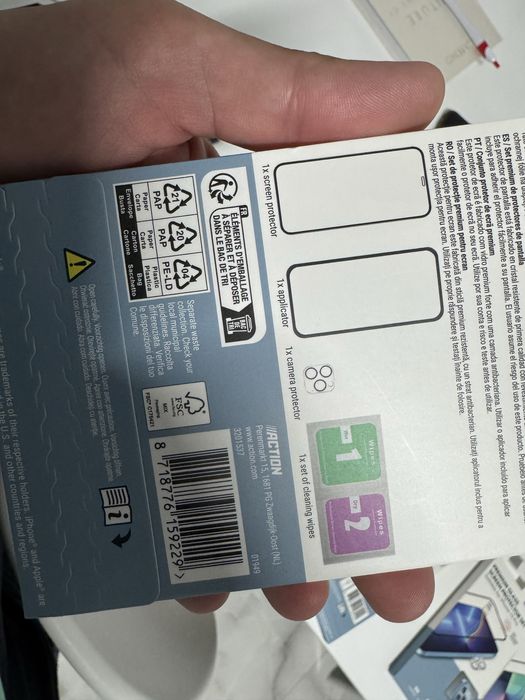 Folie de sticlă pentru ecran iphone + folie cameră