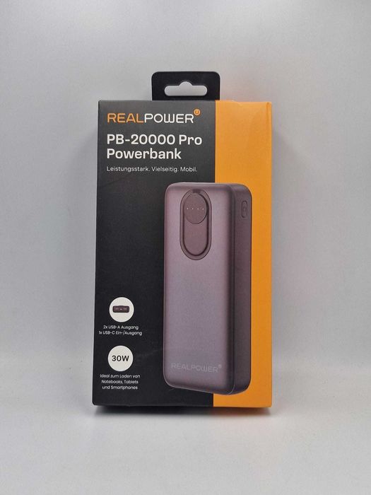 Real Power- 20000 Pro - Sigilat - 20000 mAh, Negru [#8202#]