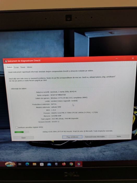 Laptop business i5 gen 7 Windows 10 pro activat