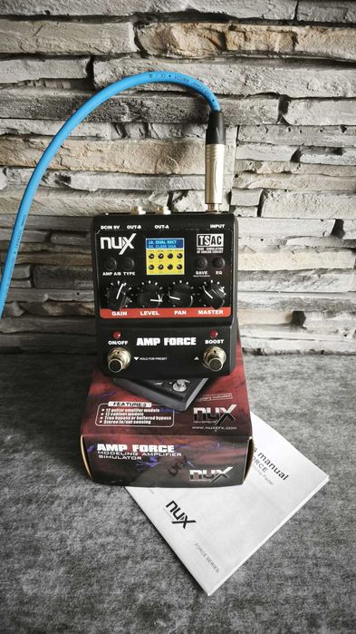 NUX AMP Force – Pedală digitală Amp Modelling / Cabinet Simulator / Boost pentru chitară electrică – În cutia originală