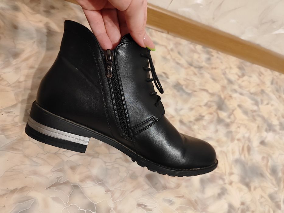 кожаные ботинки весна осень 40.5./ 41