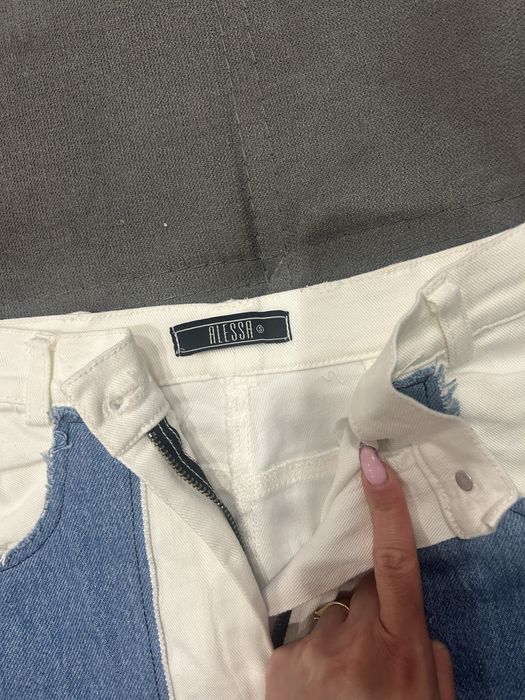 Дънки Аlessa / бели с дънкови джобчета