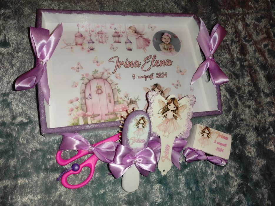 Set moț/turtă din 6 piese, bănuț din argint cadou