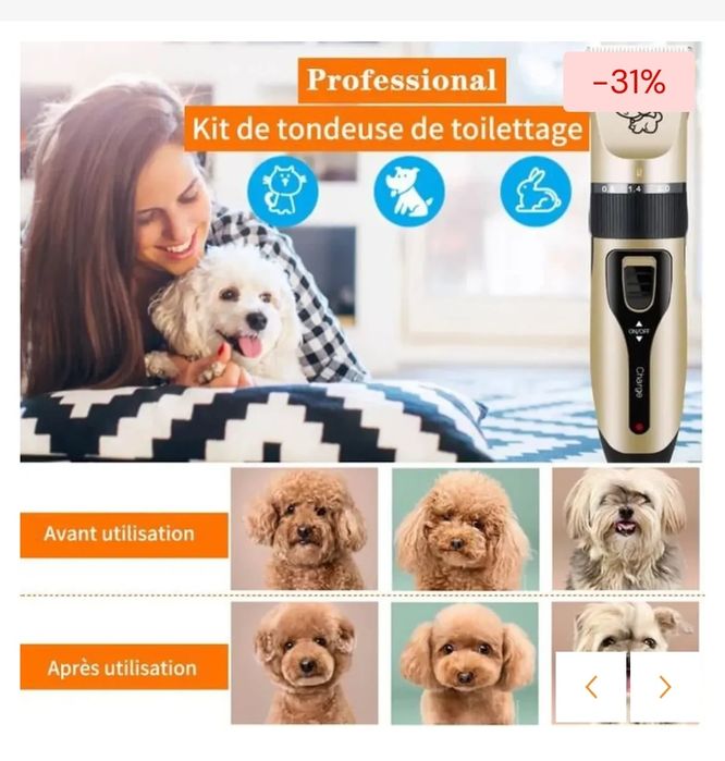 Set cosmetizare animalute NOU groming kit