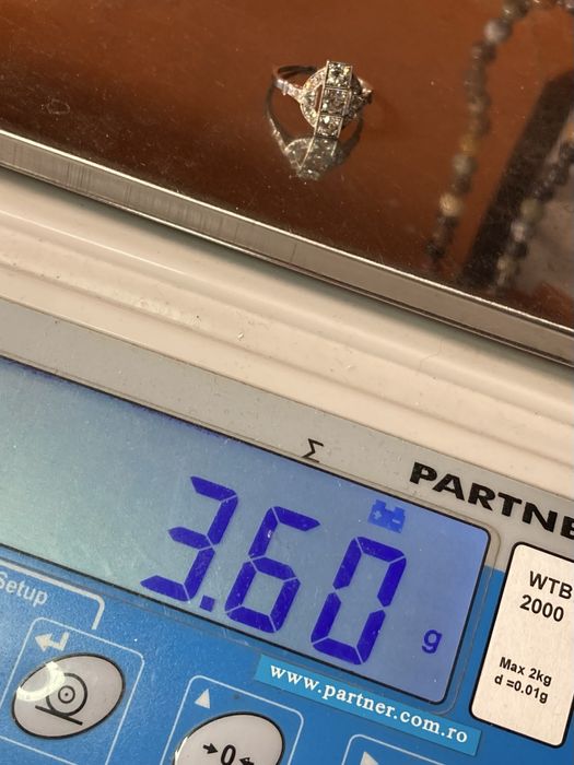 Inel platina Art Deco diamante 1.10ct