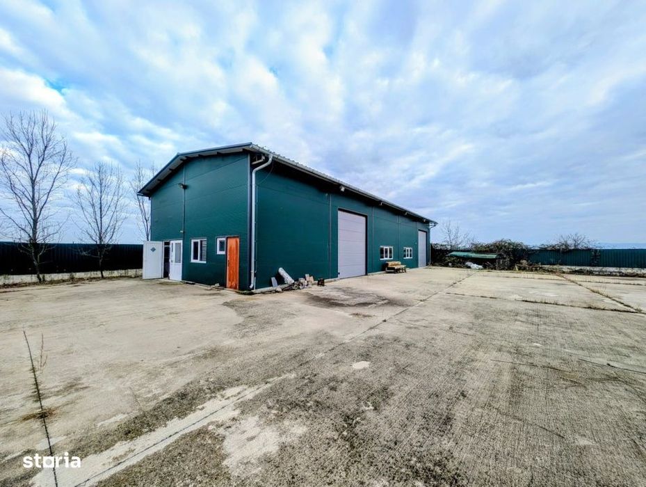Hala de productie + casa de locuit, cu teren generos - in Hodis, comun