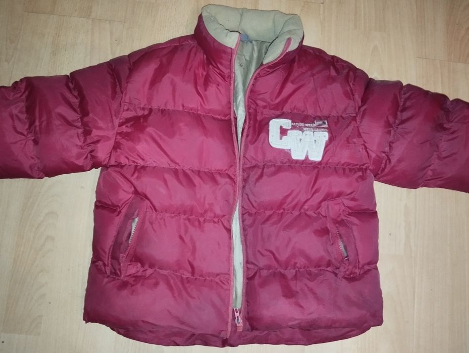 Geacă cu puf  f groasă pt copii + bluze+ ghete,toate 100 lei