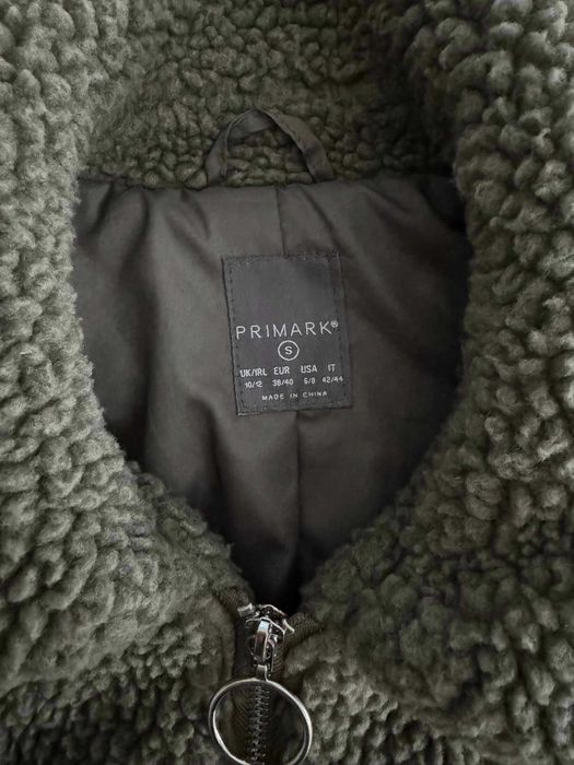 Зелено каракулено бомбър яке Primark, размер S-M