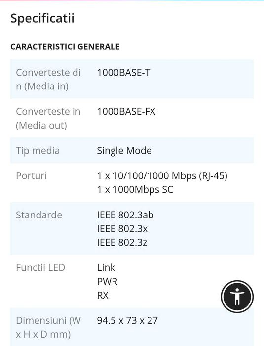 Media Convertor TP-Link MC210CS, RJ45 1000M