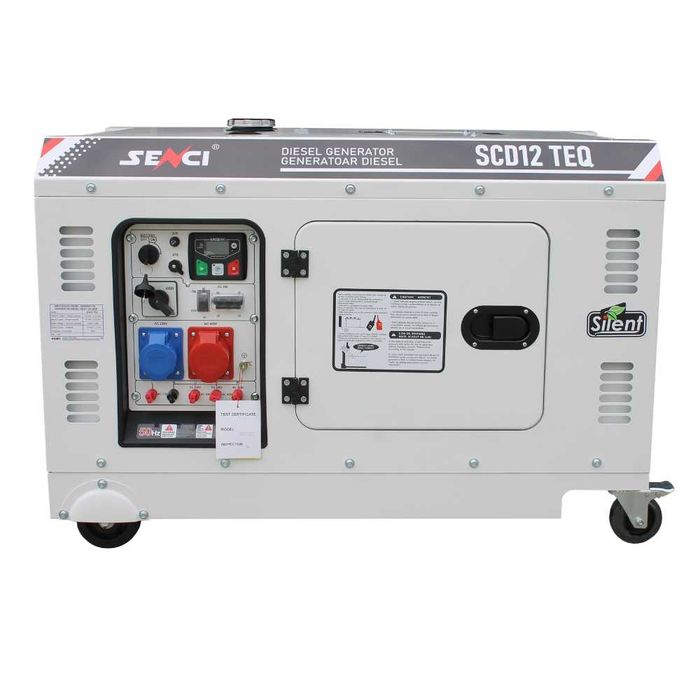 Generator de curent insonorizat Senci SCD12 TEQ putere max 12,5kVA 230V/400V, Diesel, cu ATS inclus