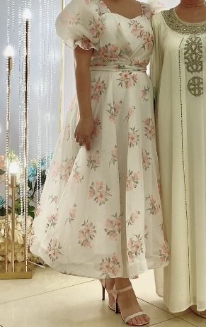 Пышное цветочное платье