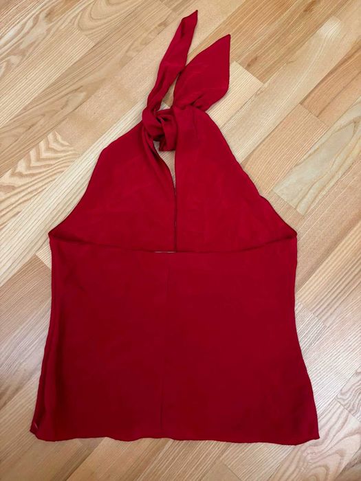 Top Miu Miu Italy Roșu Halter Luxury IT 44 (M) Elegant