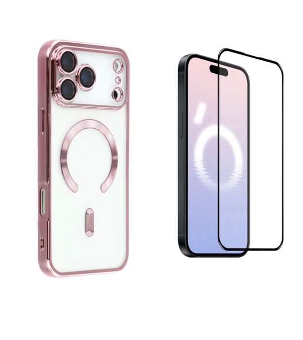 Iphone 17 17 AIR PRO 17 PRO MAX Husa Cercle Clear + Folie Sticla Esd