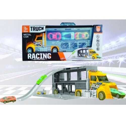 Vand Camion transportator cu 3 masinute metalice si rampa de lansare