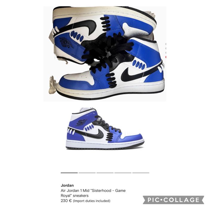 Air Jordan 1 Sisterhood Mid, Green toe low, Bright crimson