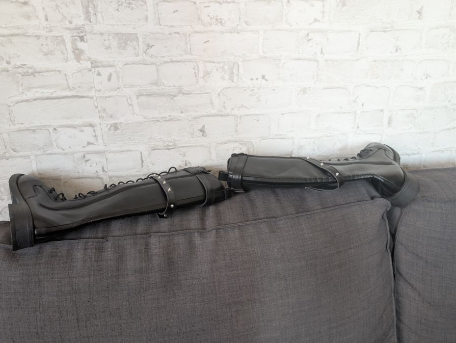 Високи черни дамски ботуши до коляното -  Black Knee-high boots -