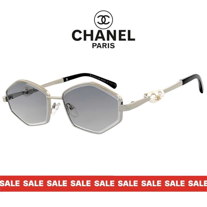 Chanel Paris 2026 дамски слънчеви очила – Ромбоидна рамка с перла