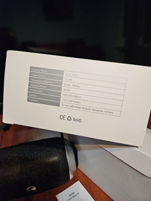 Boxa Portabila Smart Boom TG, 10W, Bluetooth, Rezistenta la Apa