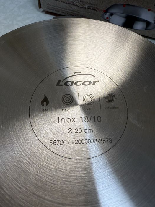 Подвижен комбиниран тиган от неръждаема стомана 20 см