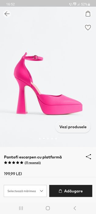 Pantofi H&M cu platforma,  noi, nu au fost purtați niciodată