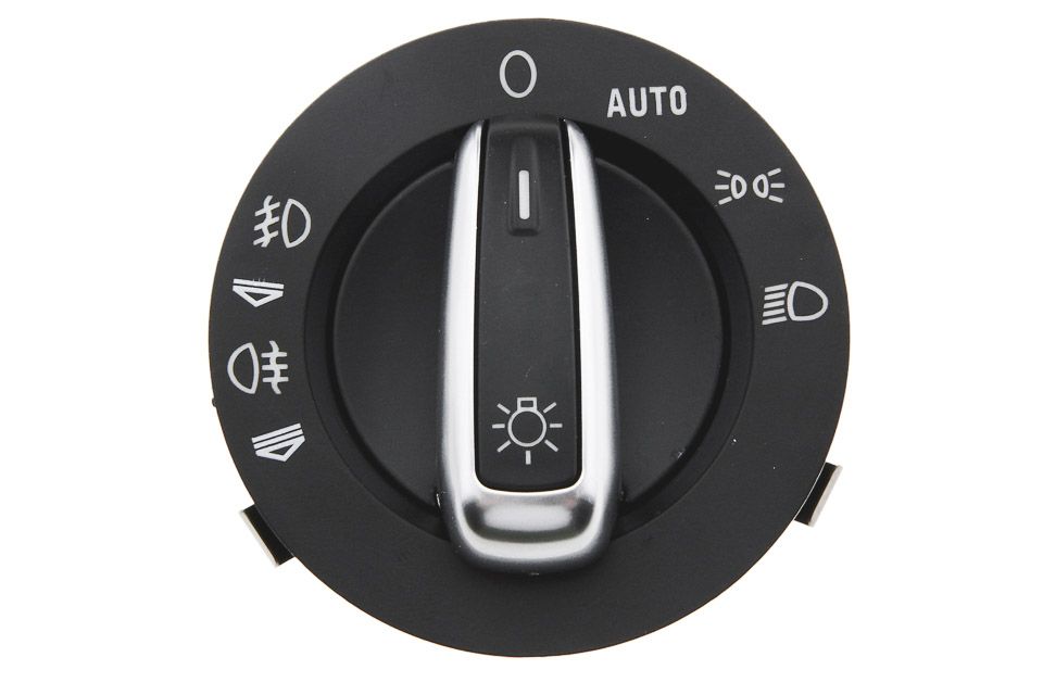 Ключ за светлини, Audi, A6 C6, Q7 4L, Автоматични фарове, Черен с хром