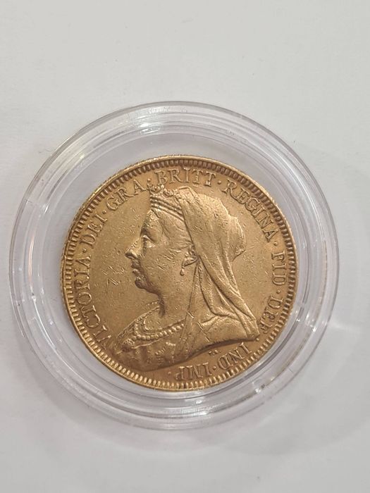 Moneda din aur 1 Sovereign - Victoria 1893