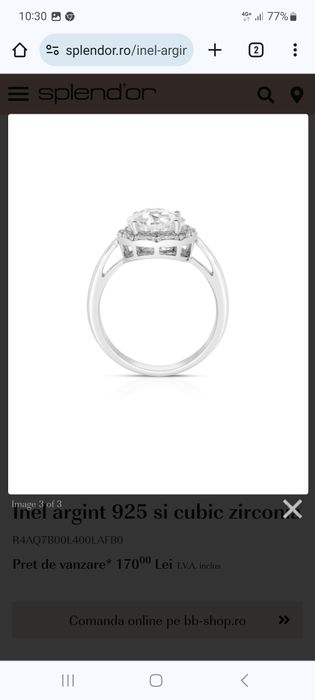 Inel argint 925 si cubic zirconia