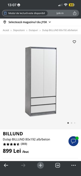 Dulap jysk tineret , camera , in stare foarte buna