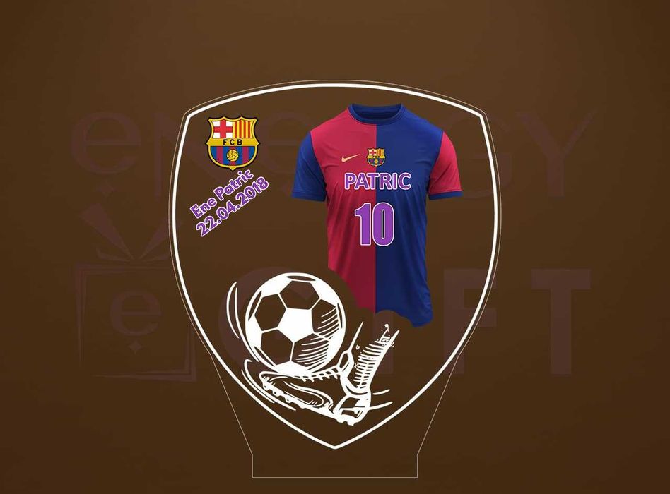 Lampa Led Personalizata – Fotbal FC Barcelona