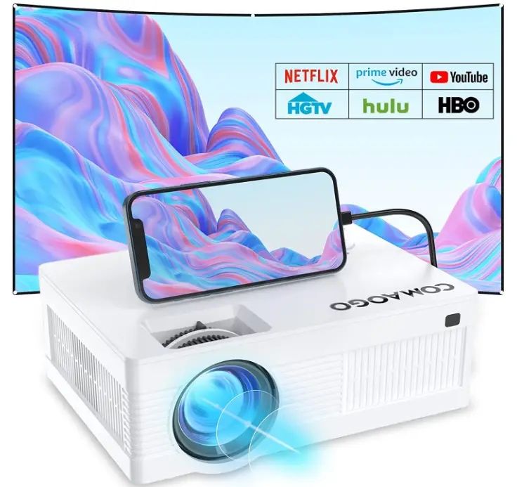 Проектор 9500 лумена, HD 1080P COMAOGO